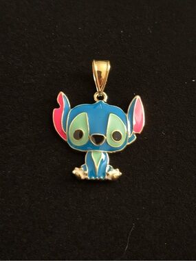 Gold Plated Stitch Enamel Pendant